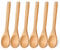 salbsever 6 Pcs Wooden Honey Spoon Small Wooden Spoon Set for Tea Handmade Wood Mixing Soup Spoons Serving Condiments Spoon for Coffee Tea Sugar