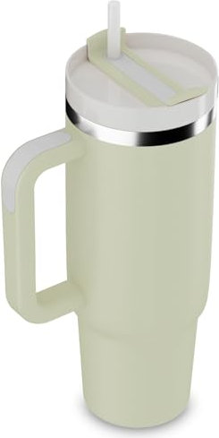 YOUEXPERT 30 oz thermobecher mit Griff und Stroh, 30oz trinkbecher mit deckel und strohhalm, 30 oz Cup Edelstahl Wasser Boden Sport Reise Cup für Düne