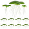 ABOOFAN 90 piezas falsas lentejas de agua flotantes ornamento acuario mini lenteja de agua falsa simulación planta de agua artificial