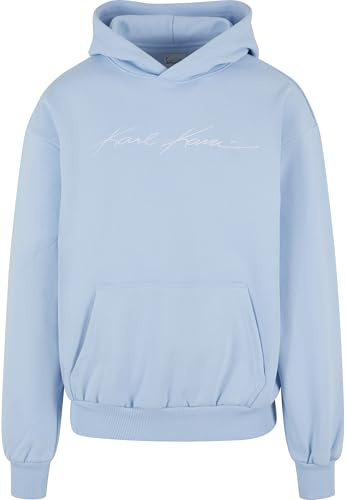 Karl Kani Herren KM241-060-4 Autograph Heavy Sweat Os Hoodie L Light Blue