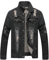 QIMYUM Jeansjacke für Herren, schmale Jeansjacke im Used-Look, Schwarz 7013, X-Large
