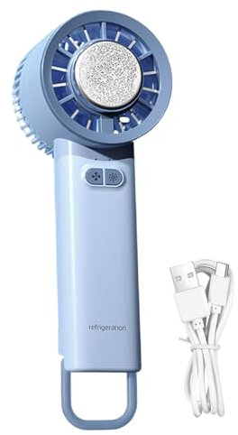 Ventilador portátil, ventilador - Ventilador personal con carga USB Ventilador de mano de compresa fría,Ventilador portátil de bajo ruido para adultos, niños, viajes, maquillaje y uso en interior