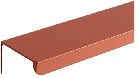 SHEDIE Möbelgriff, verdeckte Küchenschrankgriffe, farbige Möbelgriffe, Aluminiumlegierung, versteckte Lange Schrankgriffe, Schubladenknöpfe, Türbeschläge(Orange,Length 300mm)