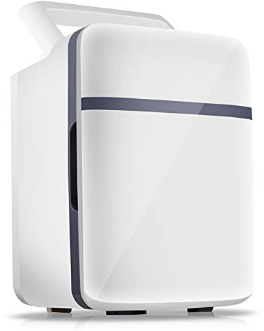 hxoity 10L Mini Fridge Portable Refrigerator Electric Reefer Thermoelectric Cooler Food Warmer & Drinks Chiller For Cars, Homes, Offices, And Dorms AC+DC Power Compatibility