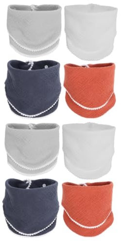 VICASKY 8 Stk Lätzchen Speicheltuch für Babys neugeborenes speicheltuch Babyhandtuch dreieckstuch babyschutz babytragen handtücher Speichel des Babytuchs -Bandana Baumwolle Orange
