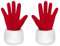 YIZHIXIANGQ 1 Paar Weihnachtshandschuhe, Weihnachtsmann Handschuhe, Rote Samthandschuhe, Handschuhe Weihnachten Damen Kurze, Einheitsgröße, Weihnachts Kostüm Zubehör (Rot A