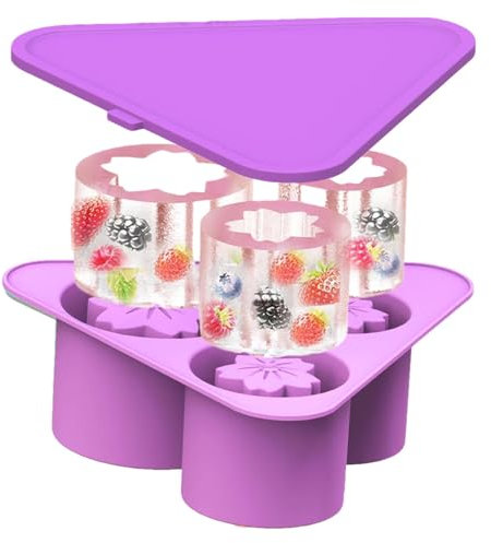 Eiswürfelform | Kreative Eiswürfelformen, faltbare Silikon-Eiswürfelform mit 3 Gittern, leicht zu lösen, Eiswürfelformen mit Deckel, ideal für Whiskey, Getränke, Kaffee