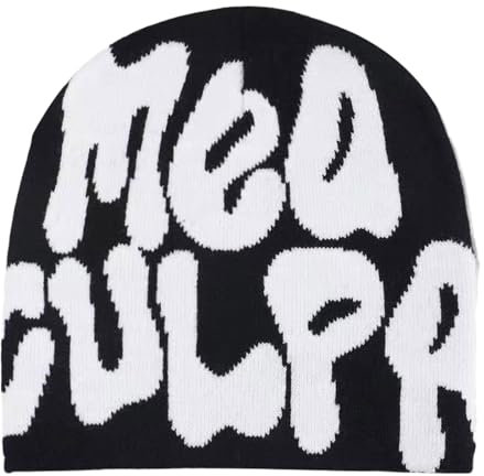 MUNSKT Beanie Y2K MEA Culpa Beanie Corteiz Mütze Hip Hop Strickmützen Winter Warme Mütze für Frauen Männer