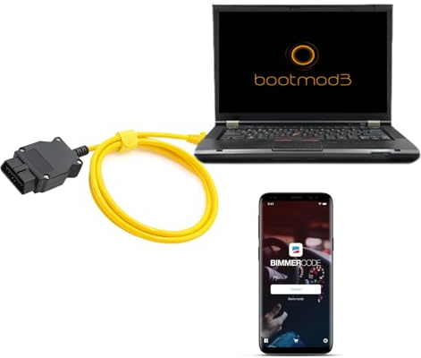 AMHTDOL Enet RJ45-Kabel passt für BMW F-Serie,Ethernet zu OBD 16 pin Verbindungswerkzeugen,kompatibel mit E-SYS,ICOM,ISTA,Bootmod3,Bimmercode Software,OBD-Schnittstellenkabel für Diagnose & Codierung