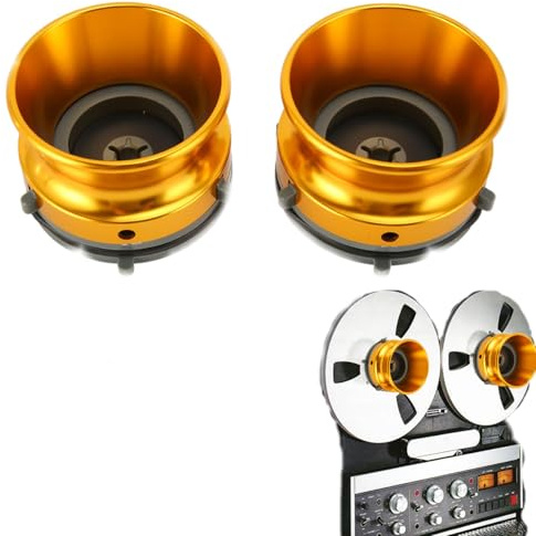 1 Paar Nab Hub Adapter 1/4 10 Zoll Opener Universal Ladegerät Poliertes Aluminium Nab Hub Gerät mit lockbare Struktur Lockbar für Studer Revox Akai und eine andere Rolle