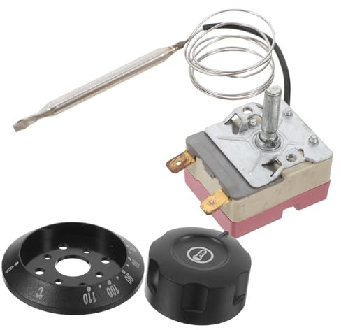 MUCKLILY Termostato Freidora Eléctrica Control de Temperatura Incluye Tornillos y Protección contra Sobrecalentamiento y Cocinas Domésticas y Pequeñas