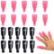 Clip Rimuovi Smalto per Nail Art,Clip di Rimuovere Cap UV Gel per Strumento di Remover,Durature e Riutilizzabili Acrilico Nail Clip (20 Pezzi(nero,rosa))