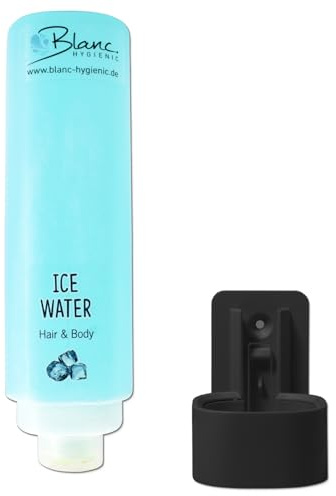 Blanc HYGIENIC SET Hair & Body Ice Water 12x425 ml + 4 Halter Schwarz | 12x425 ml Hair & Body, 4 Spenderhalter Schwarz, Aloe Vera, pH-neutral & dermatologisch getestet