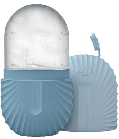 Ice Roller Facial Hielo Para La Cara De Silicona - Reutilizable Rodillo Facials De Hielos - Rodillo Facial De Hielo - Ayuda A Reducir Los Poros, Reduce La Hinchazón, Mejora La Elasticidad De La Piel