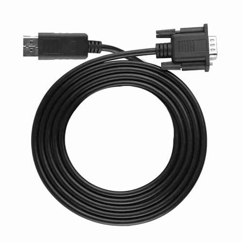 ZDETGU Adaptador Convertidor de Cable Mini DisplayPort a VGA, 1,8 M HD 1080P, Transmisión de Audio y Vídeo para PC Portátil a HDTV, Monitor EDID, Conectores Chapados en Oro, Negro