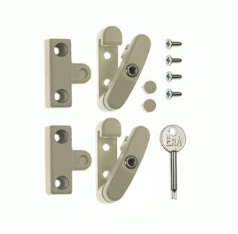 Ironmongery Solutions® Swinglock for Metal Windows White – Secure Clam-Style Lock for Aluminium & Steel Frames