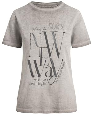 SOCCX Damen T-Shirt Rundhals mit Artwork