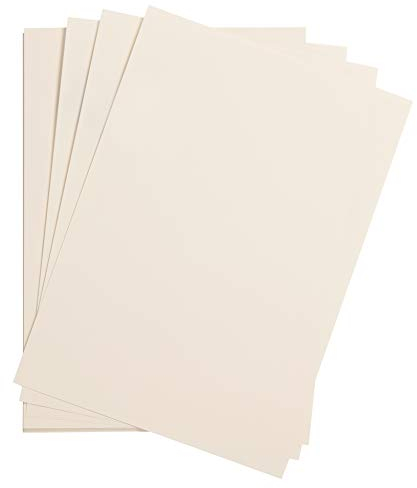 Clairefontaine 975575C Packung mit 25 Bastelkartons Maya, 185g, DIN A2, 42 x 59,4 cm, 1 Pack, elfenbein
