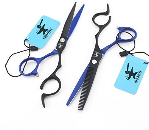 15,2 cm schwarz blau Titan Friseur Schere Haarschere und Effilierschere und Staubbeutel