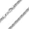 MATERIA 925 Silber Königskette Herren Halskette 3mm diamantiert rhodiniert 45 50 55 60 65 70 80cm + Schmuck Box #K56, Länge Halskette:65 cm