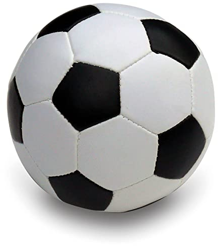 alldoro 60302 Softball, Soft-Fußball für indoor & outdoor, weicher Schaumstoff-Ball für Kinder, Ø 10 cm schwarz-weiß