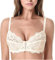 WingsLove Women's Floral Lace Bra Underwire Non Padded Soft Cup Full Coverage Nude 38B