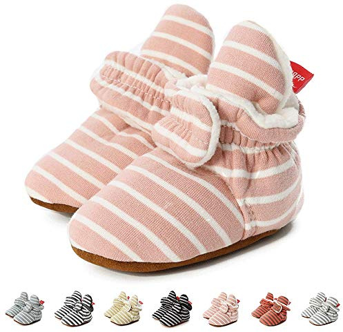 TMEOG Unisex-Baby Krabbelschuhe Winterschuhe Wollschuhe Neugeborenes Stiefel Booties Gefütterte Boots für Baby 0-18Monate
