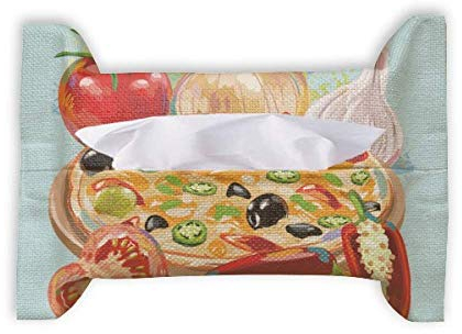 Papierhandtuch, Motiv: Pizza Italien, Tomaten, Lebensmittel, Knoblauch, Gesichtstücherbeutel, Serviette