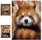 3D LiveLife Linsenförmige Wandkunst Drucke - Baby Roter Panda von Deluxebase. Ungerahmtes 3D Dschungel Poster. Perfekter Wandfüller. Original kunstwerk lizenziert von bekannt künstler, David Penfound