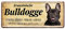 Blechschild Französische Bulldogge - Deko Metallschild Hunderasse Wesen Charakter - French Bulldog Hund Zubehör - Geschenk Bulldogge Hunde Besitzer Züchter Liebhaber - Dekoration Hundehütte - 28x12cm
