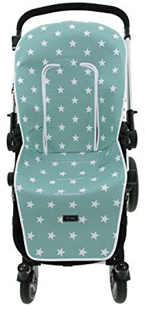 Funda de Verano para Silla Paseo Universal Rosy Fuentes- Colchoneta para Carrito Bebé- Transpirable-Compatible con Bugaboo, Jane, Concord, Baby Jogger, Bebecar…0-verde