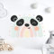PANDA REGENBOGEN Tiere Wandtattoo Set | 60 x 38 cm | handgezeichnet | AUFKLEBER Kindergarten | Wandsticker Kinderzimmer (Panda)