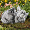 Gartenfigur Gartendrache|Drache Figur Gartenfigur Harz, Fantasy Figur Deko Drache Garten,Süsser Gartendrache Liebespaar, Gartendeko Drache Harz, Ornamente Für Terrasse, Vorgarten (Linker Drache)