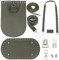 Pandahall PU-Leder Rucksack Herstellung Kits DIY Stricken Häkeln Taschen Handtaschen Bottom Shaper Pad Insert Kissenbasis Mit Löchern Steckschnalle Für Stricken Häkeln Taschen DIY Handtasche