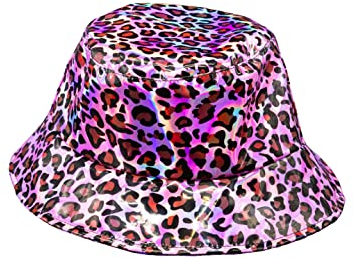 Deiters Fischerhut Leopardenmuster schwarz/pink one size