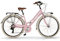 Airbici 605AL Damenfahrrad Citybike 28 Zoll Rosa | Fahrrad Damen Retro Cityräder City Bike | 6 Gänge, Aluminiumrahmen, Schutzblech, LED-Licht und Gepäckträger City-Bike Damen (Weiß)