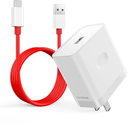 WNIEYO 10Pro/10R/10 80W SuperVooc Charger, Compatible with OnePlus 6T/6 Pro/6/5T/5 Pro, USB-C Fast Charging Cable 3.3FT