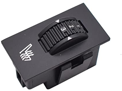 BMINO Autositz Heizschalter Sitzheizung Temperaturregulierungstaste beheizte Switchfit for Citroen C5 Fit for Peugeot 508 3008 96653109ZD Kfz-Schalter und -Relais (Color : Black White Light)