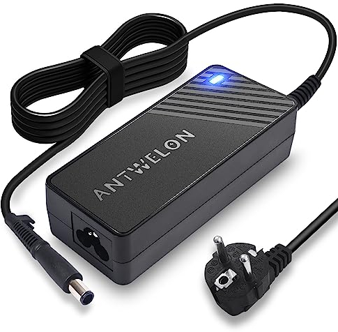 ANTWELON 65W Chargeur pour HP Pavilion G4 G6 G7 M6, Compaq Presario CQ56 CQ57 CQ60, Envy M7 M6, EliteBook 840 850 G1 G2, Probook 430 440 G1 G2 18,5V 3,5A d'alimentation Ordinateur 7,4mm*5,0mm