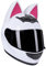 Full Face Motorradhelme mit Katze Ohren Adult Flip up Visiere Motocross Helm Vollvisierhelm Motorrad-Crash Helmet Leichtbau DOT/ECE Certified 6,S