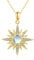 MEDWISE Stern Kette 925 Sterling Silber Gold Achtzackiger Stern Halskette Vergoldete Mondstein Kette Gold Stern Anhänger Mondstein Schmuck für Damen Mädchen Freundin Tochter Freundin Frauen
