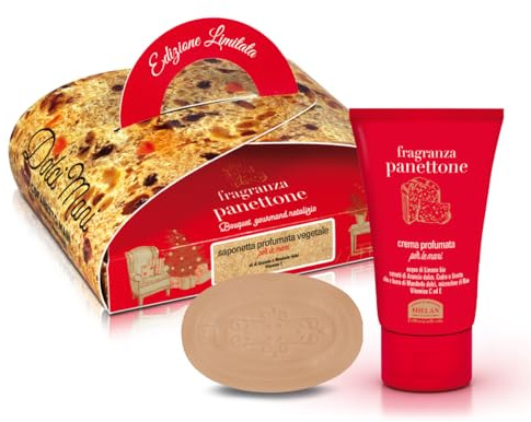 Helan - Panettone Duft, Schatulle Hände mit Seife und duftender Creme, ideal als Geschenkbox für Damen