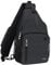 MOSISO Sling Rucksack Tasche, Mehrzweck Umhängetasche Reise Wander Tagesrucksack Brusttasche mit Quadratischer Fronttasche & USB Ladeanschluss, Schiefergrau