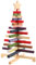 EXCEART Decoración De Árbol De Navidad De Madera De Mesa Árbol De Navidad Giratorio Centro De Mesa Pino Artificial De Colores para Navidad Vacaciones Decoración De Escritorio para El