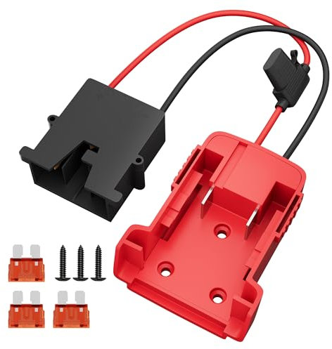 RVBOATPAT Power Wheels 18V to Milwaukee Battery Adapter with Harness Connector 12Awg Compatible with Fisher-Price 12 Volt Power Wheels