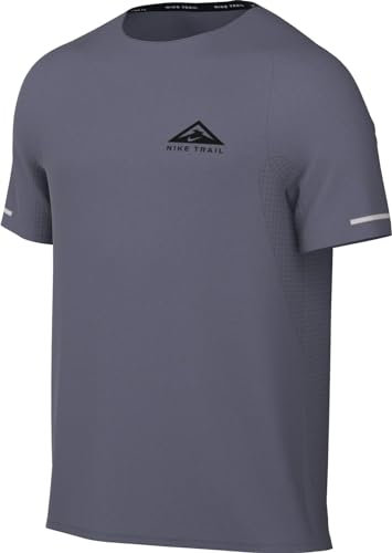 Nike Herren M Nk Df Solar Chase Ss Top, Light Carbon/Black, DV9305-003, S