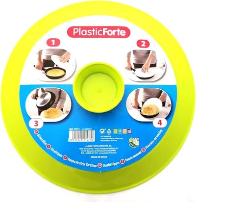 JustShopping Gira Tortillas per Frittate, Torte, ECC nella Padella, Teglia, Tortiera. Diametro 26 Centimetri