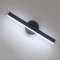 Riserva 12W LED Badezimmer Spiegelleuchte, Moderne Schwenkbar 300 ° LED Wandleuchte Innen, 6500K 38cm Badezimmer Wandleuchte für Schminktisch Schrank, Schwarz
