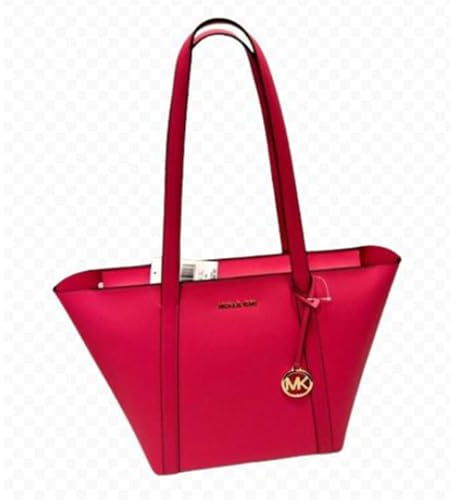 Michael Kors Pratt Damen MK Logo Large Top Zip Tote Schultertasche (Electric Pink), Pink (Electric Pink)