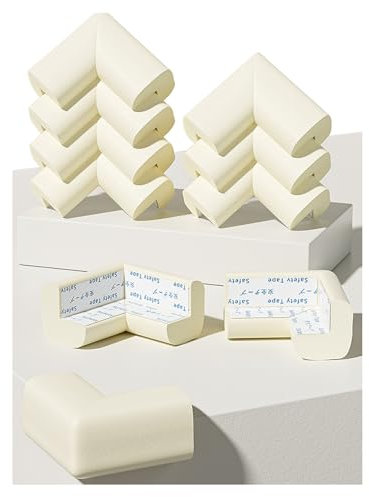 10 Stücks Kantenschutz Baby,Schaumstoff Eckenschutz für Baby,Selbstklebend Tischkantenschutz Eckschutzkanten Baby kindersicherung für Baby Sicherheit,um das Baby vor Verletzungen zu Schützen (Beige)